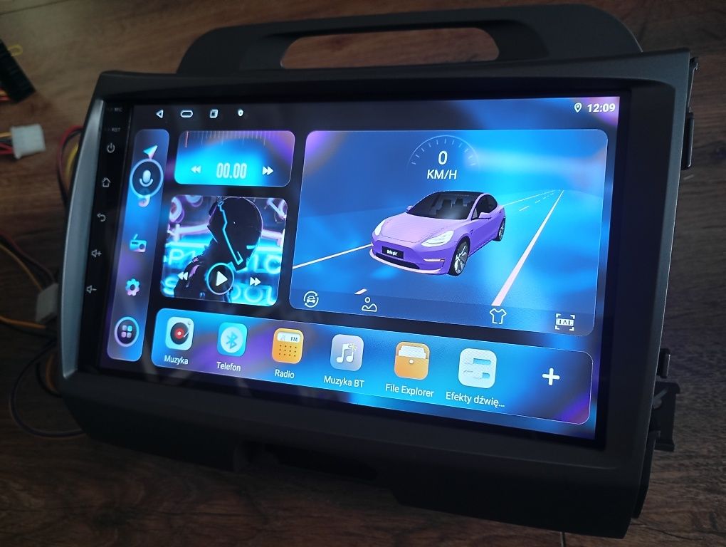Kamera radio and 12 kia sportage 10-15 nowe 8/128 4g 5g sim gps aauto