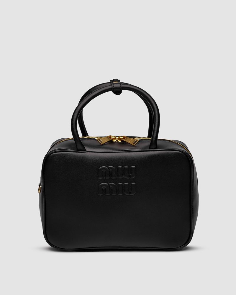Сумка в стилі Miu Miu Leather Top Handle Bag Black