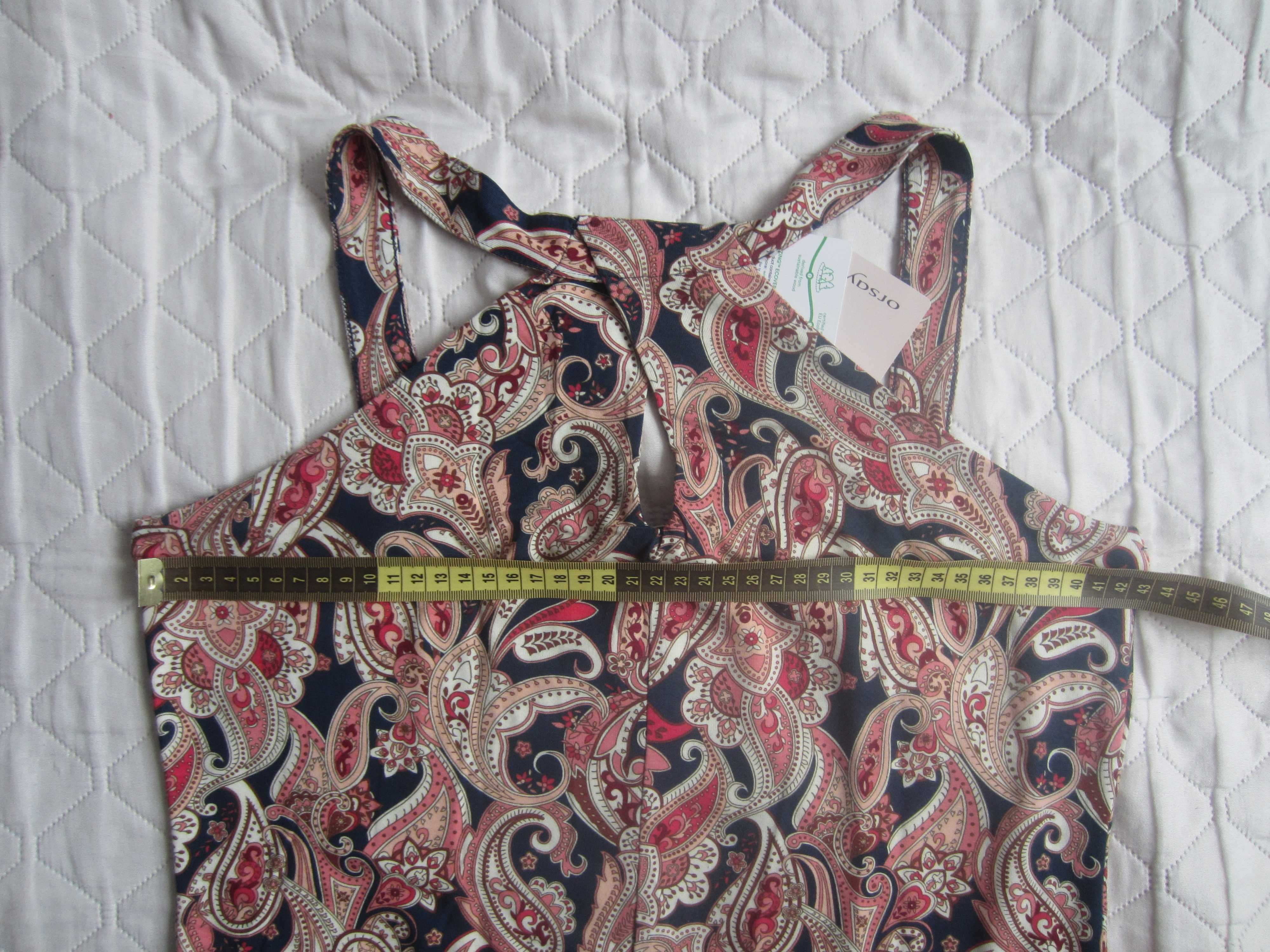 Nowy top typu halter we wzór paisley, rozm. M, Orsay, wiskoza