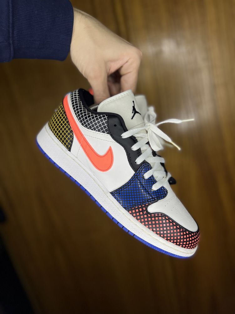 Кроссовки из натуральной кожи Nike air Jordan 1 low низкие оригинал 38