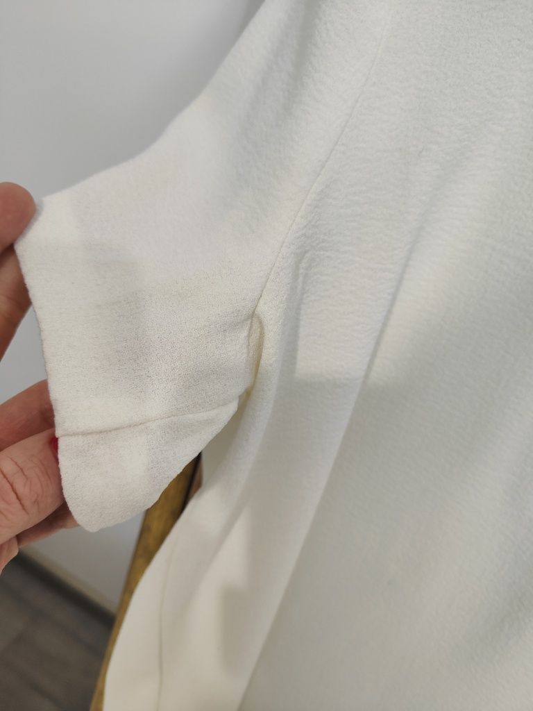 Biala Damska Koszulka z Krotkim Rekawem F$F(XL)