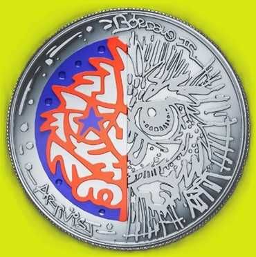 Portugal 10€ Bordalo Moeda Prata Proof Colorida