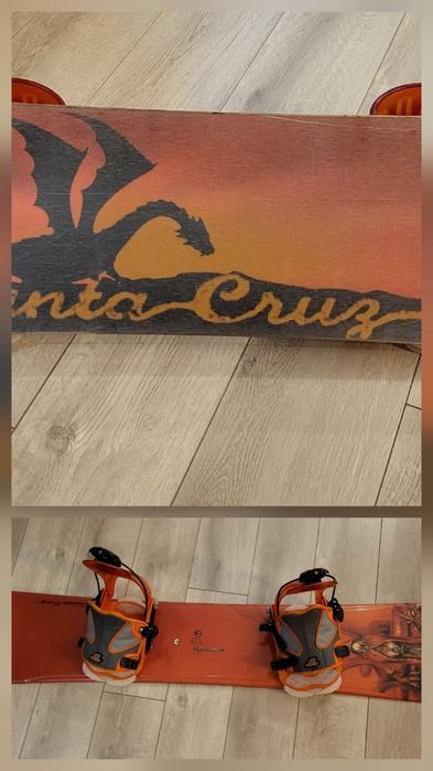 Deska snowboardowa Santa Cruze 144cm wiązania Flow r.L