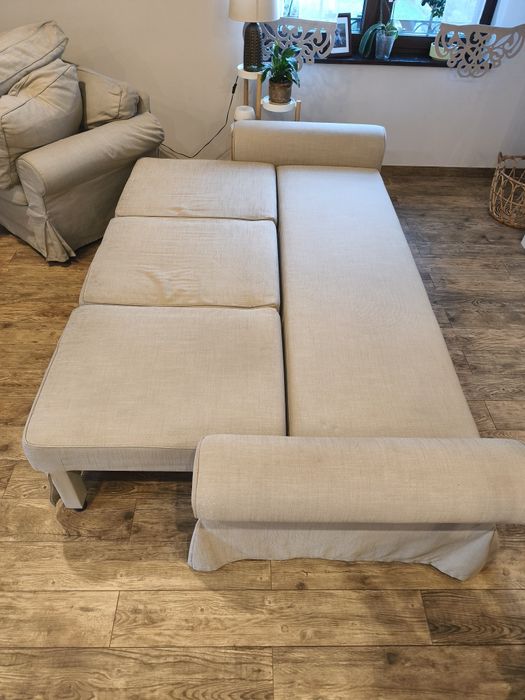 Sofa+ fotel+ podnóżek