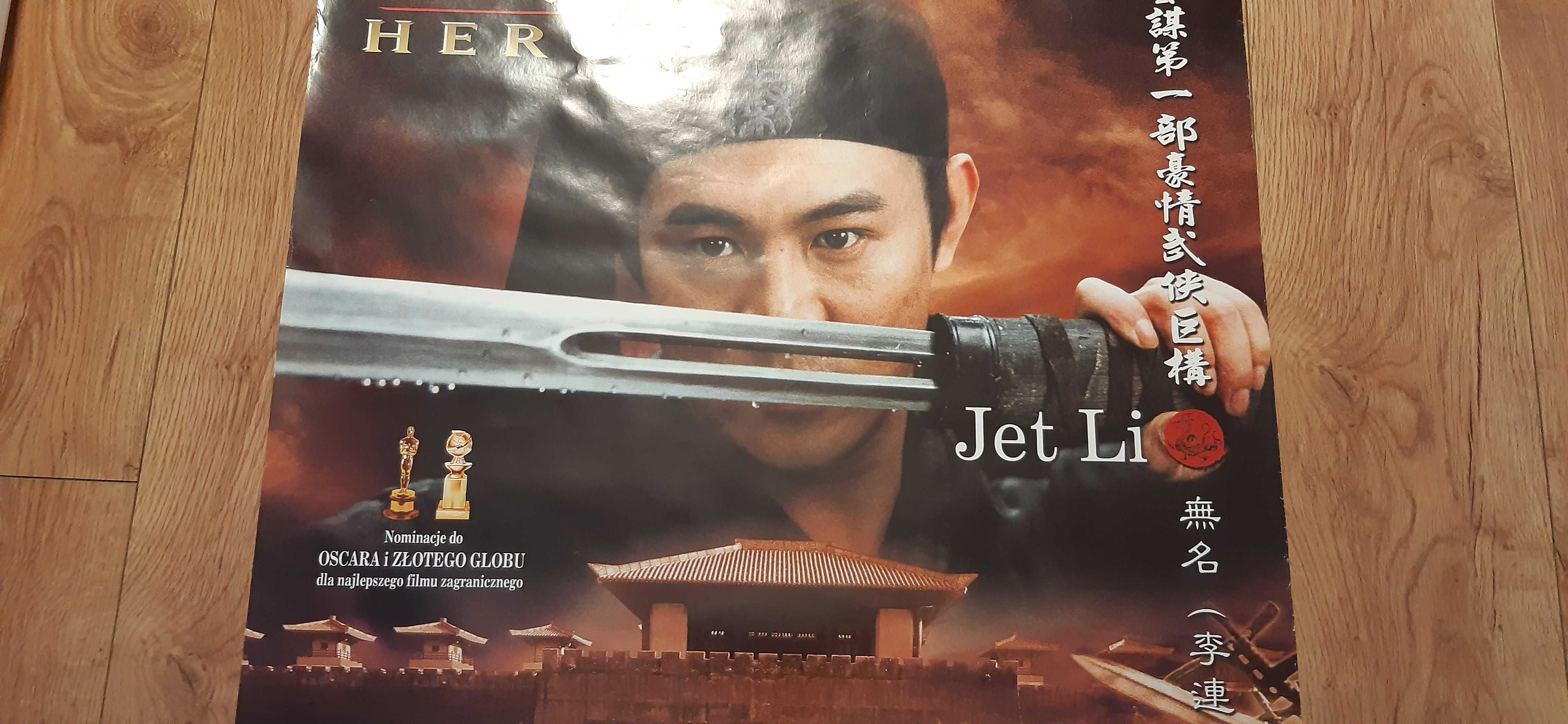 stary plakat filmowy Jet Li HERO dla kolekcjonerów