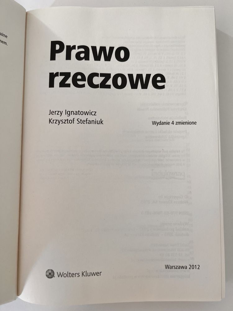 Prawo rzeczowe- J.Ignatowicz, K.Stefaniuk