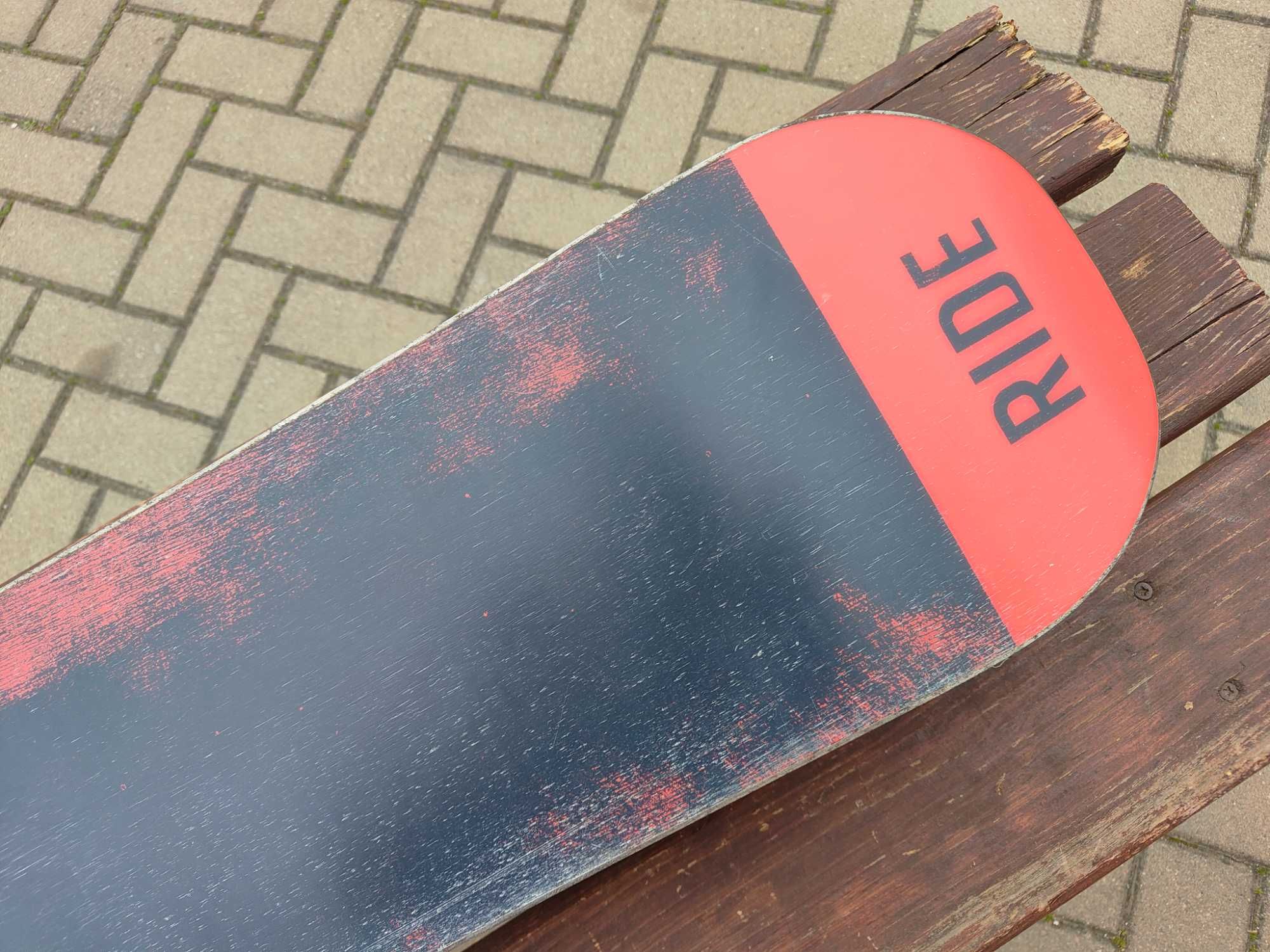 Deska snowboardowa 110 Ride Loweride + wiązania Snowboard 110