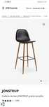 Vendo 3 Bancos de Bar JONSTRUP - Preto/Carvalho