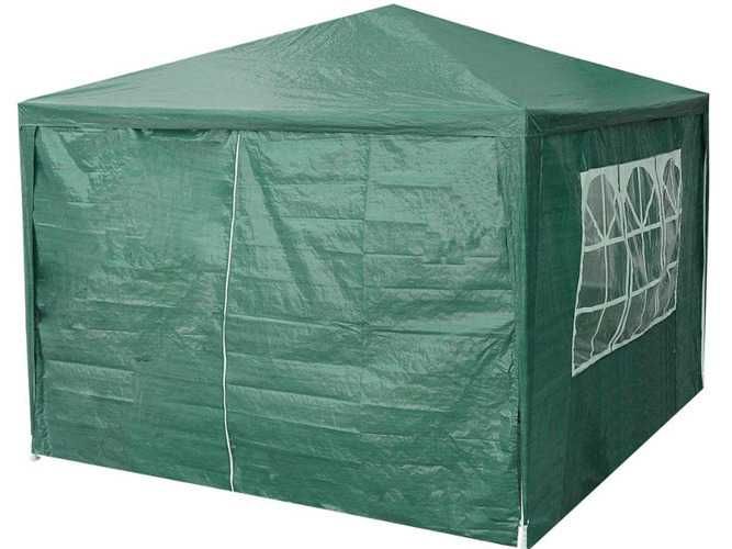 Namiot ogrodowy imprezowy 3x3m + 4 ścianki ZIELONY - PROMOCJA