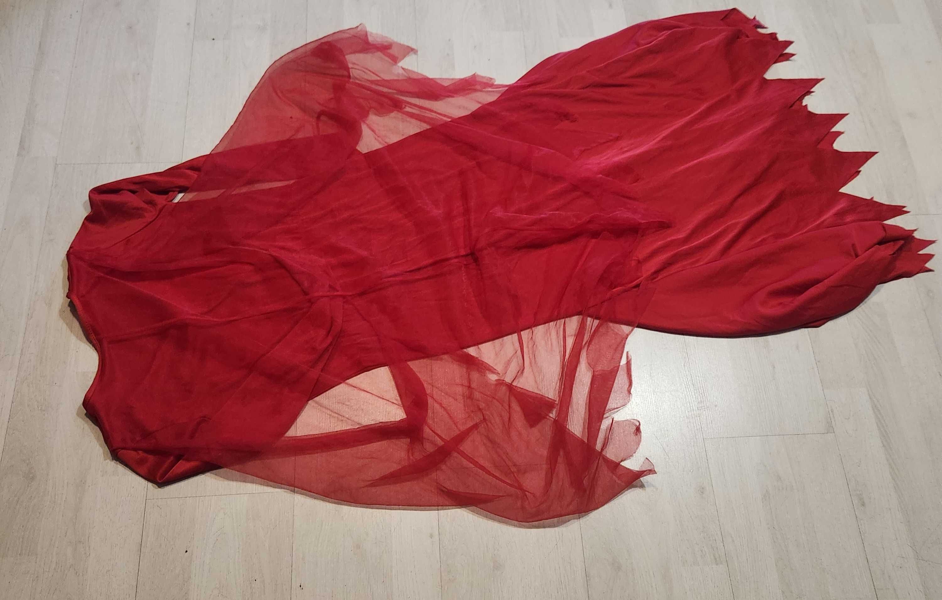 S M L strój diablica wampirka wampirzyca czarownica halloween nr 2395