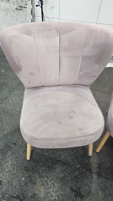 4 krzesła glamour pudrowy róż