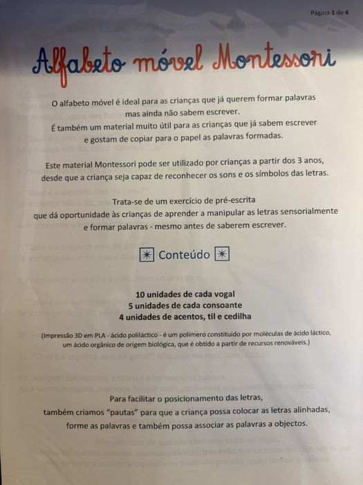 Alfabeto Montessori