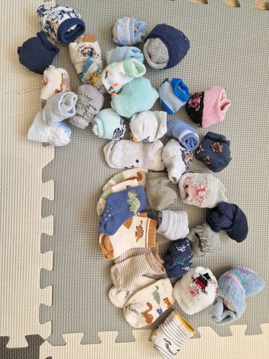 35 par skarpet noworodkowych,niemowlęcych dla chłopca