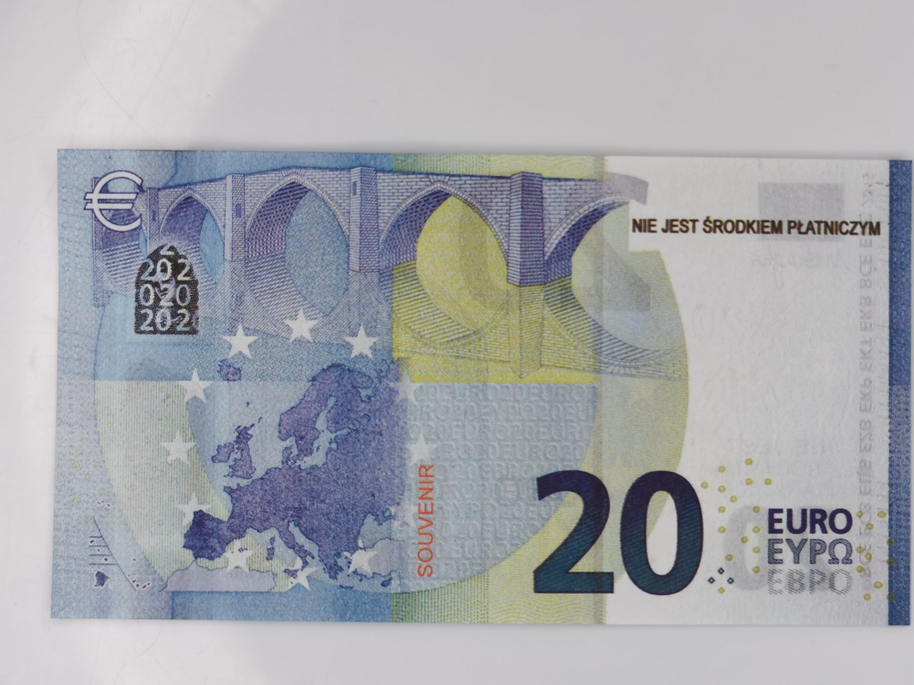 20 Euro banknoty do nauki i zabawy
