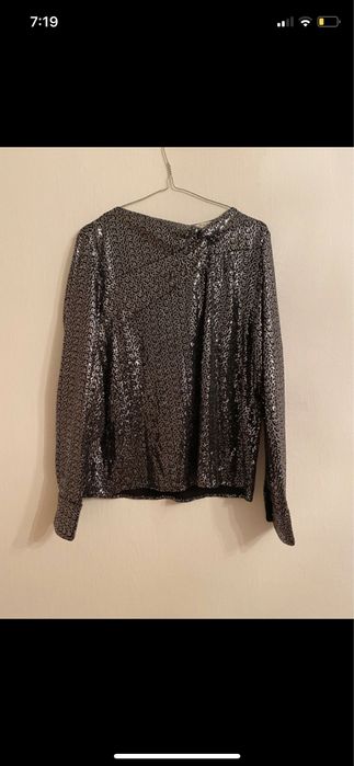 Cekinowa bluzka błyszcząca Zara 38 M