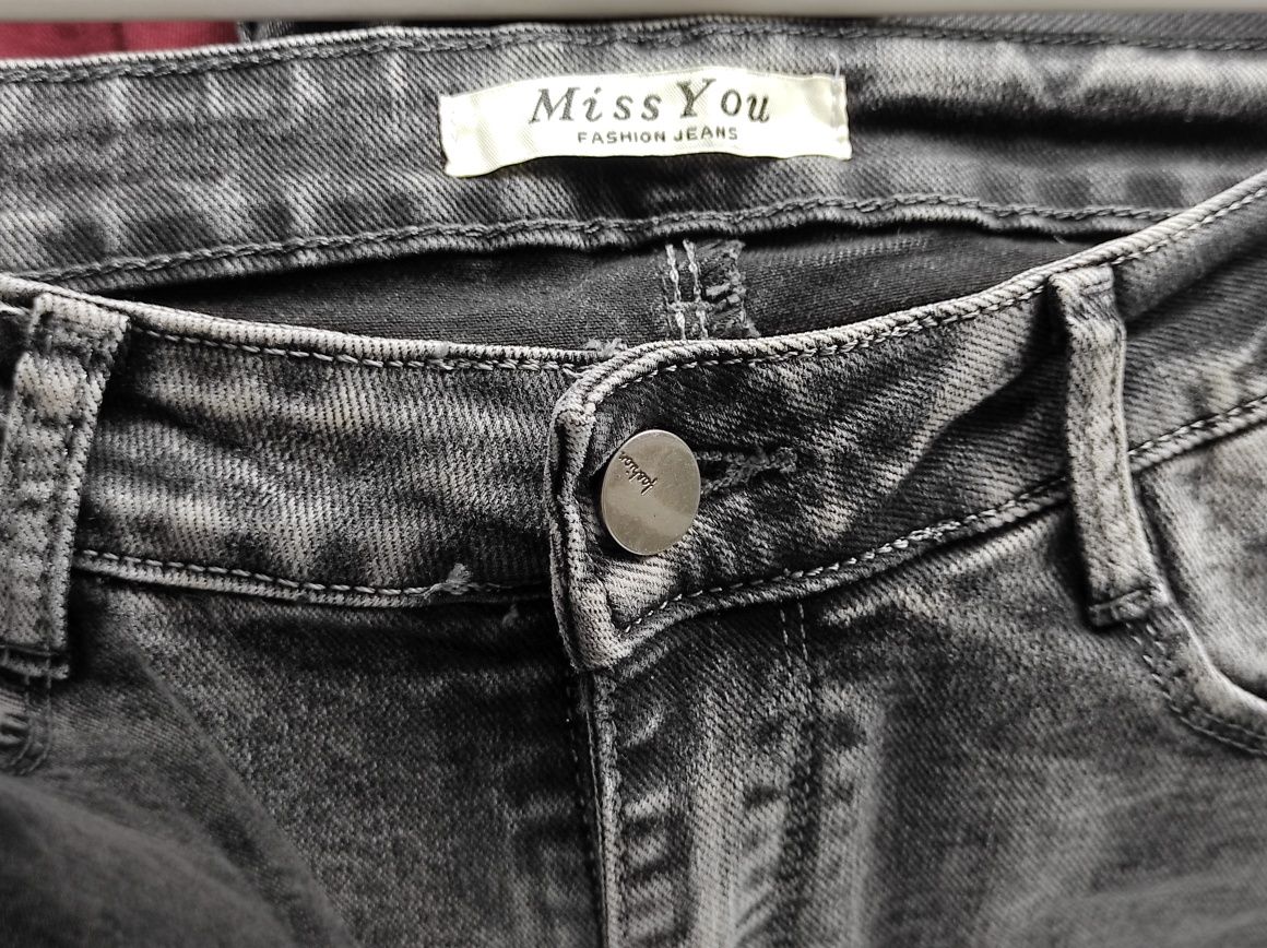 Nowe spodnie dżinsowe, jeansy skiny , marmurek, dekatyzowana r.40 ,