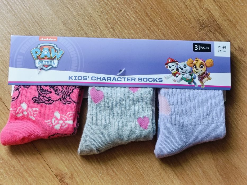 Psi Patrol_ skarpetki skarpety_Nowe 3 pack 23-26_2-4 lata