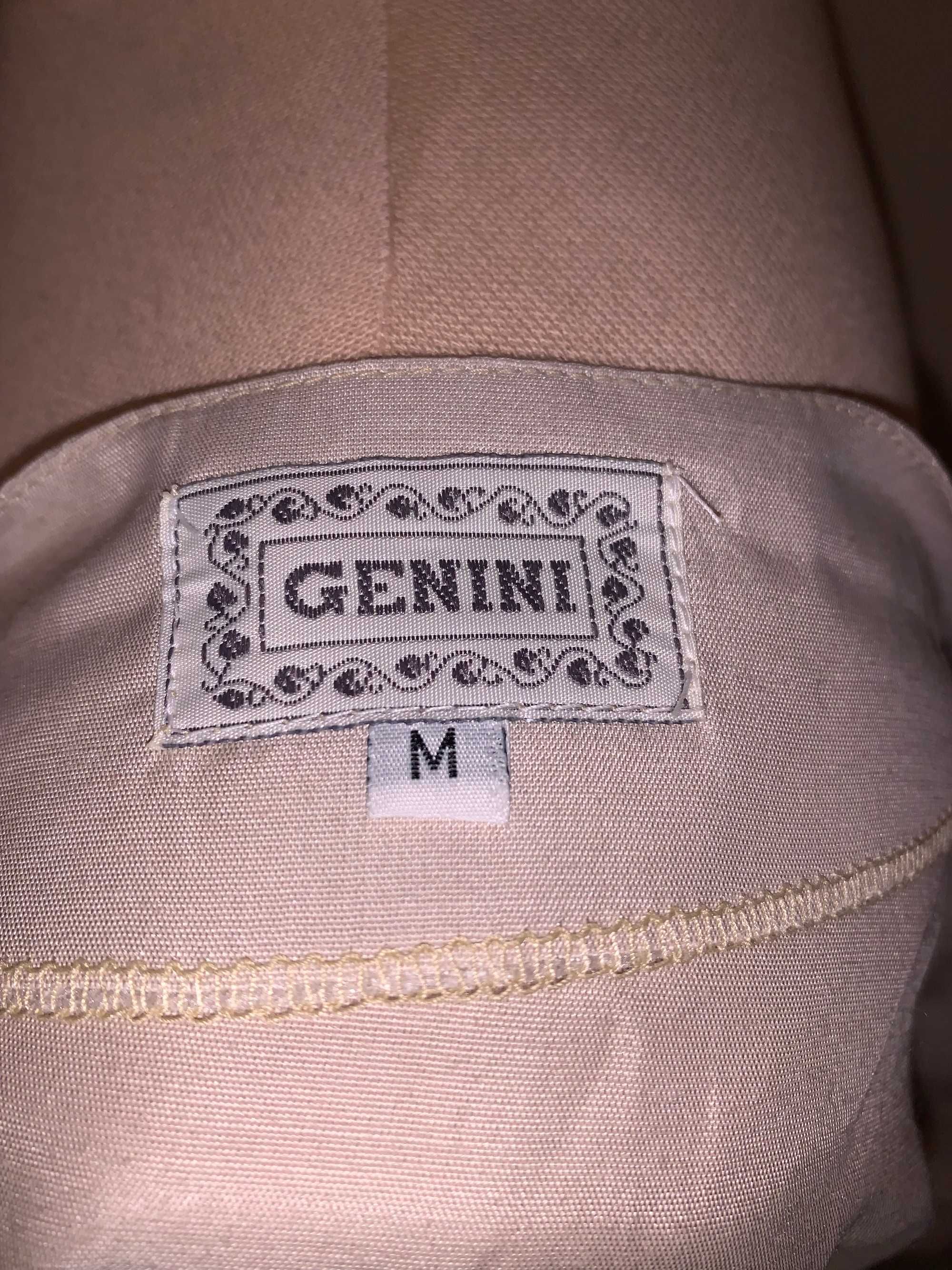 Ozdobna beżowa bluzka, Genini, rozm M