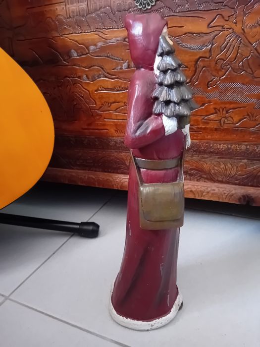 Figura Decorativa- Pai Natal em madeira