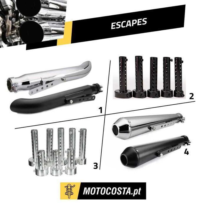 Escapes Moto - Silenciadores, Ponteiras e Acessórios - MOTOCOSTA
