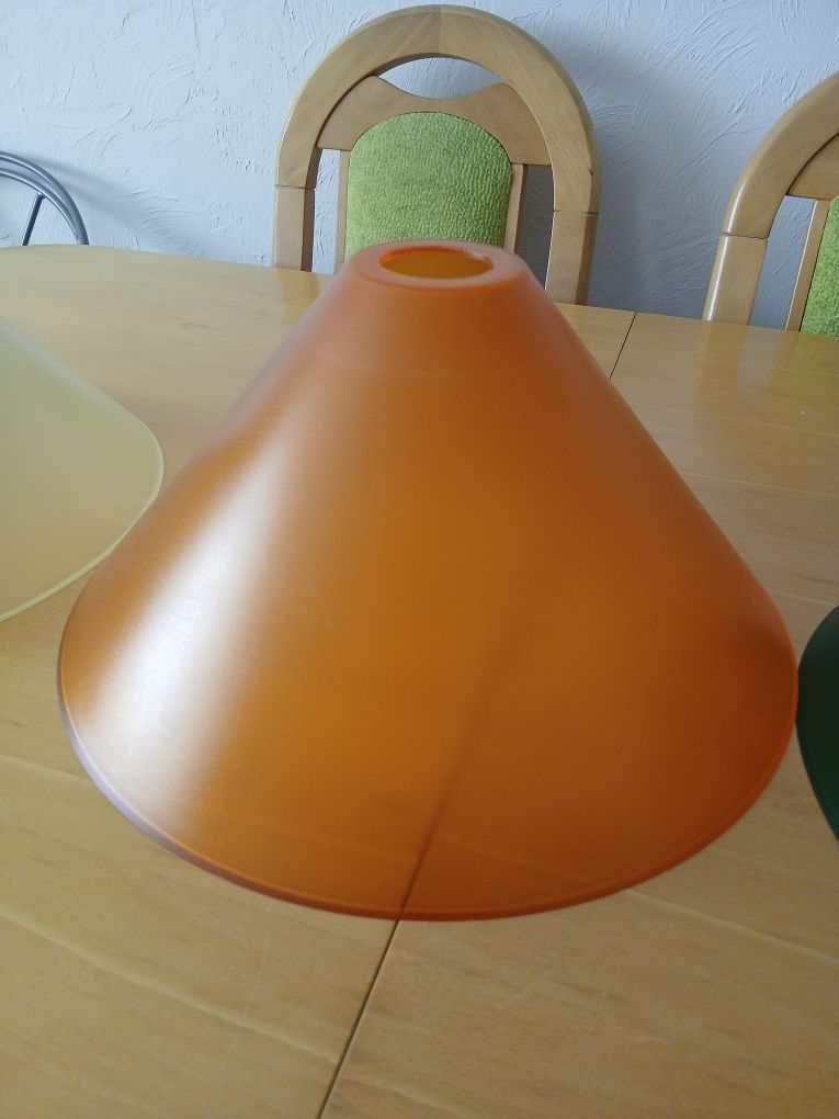 Lampa sufitowa, zielona, żółta, pomarańczowa