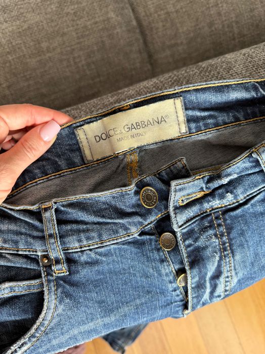 Calças de ganga masculinas Dolce & Gabbana originais