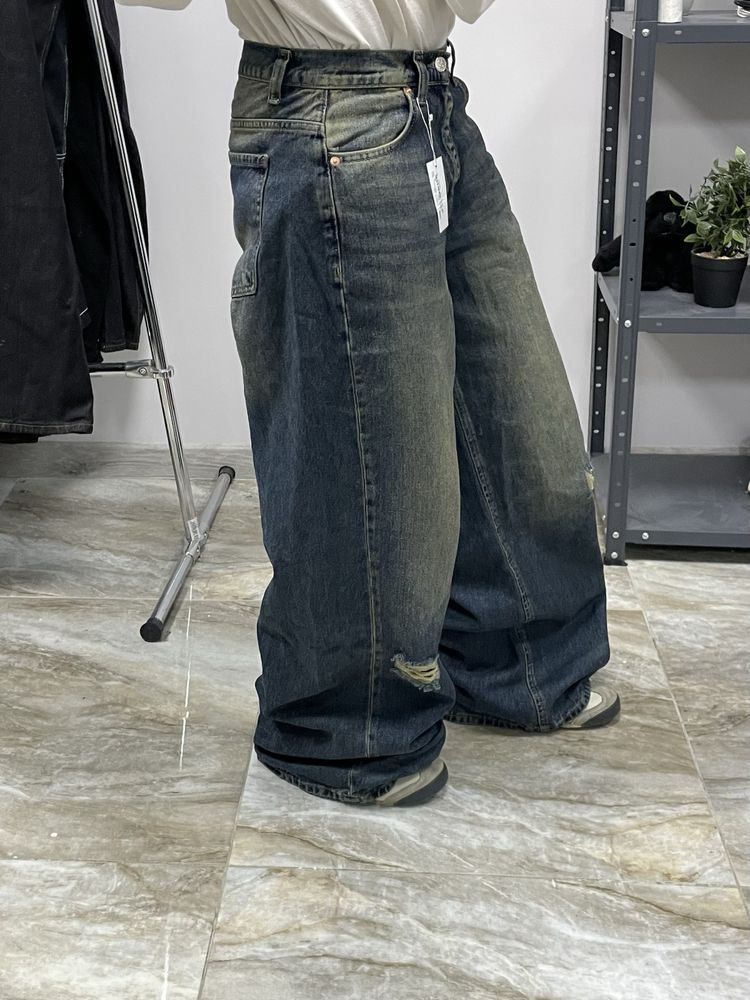 Нові люті широкі джинси opium avant garde y2k fade широкие штаны реп