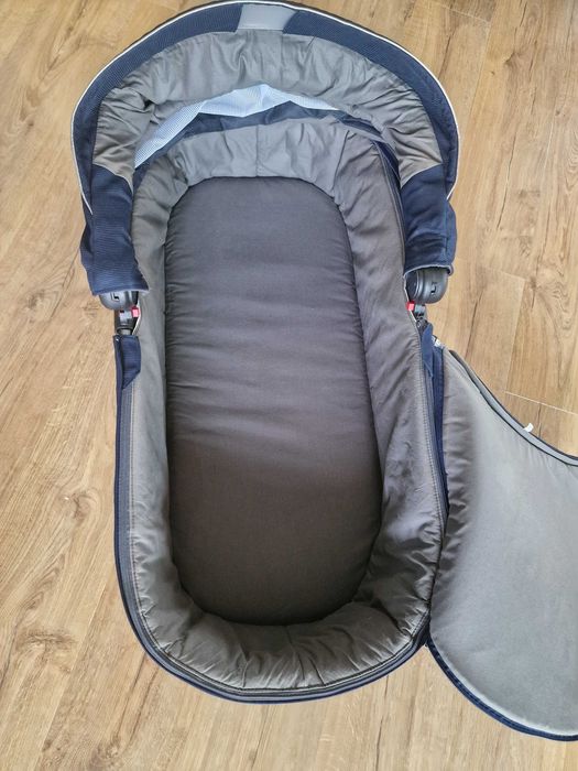 Wózek gondola spacerówka 2w1 Bebetto Bresso PREMIUM CLASS silver 03