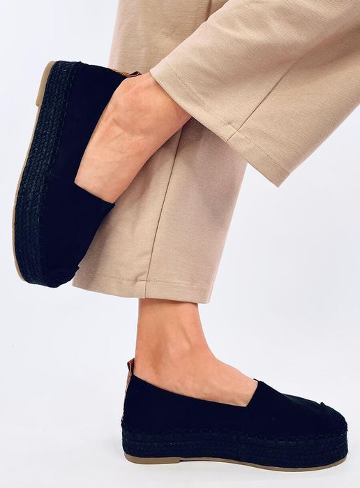 Espadryle Na Grubej Podeszwie Poulain Black