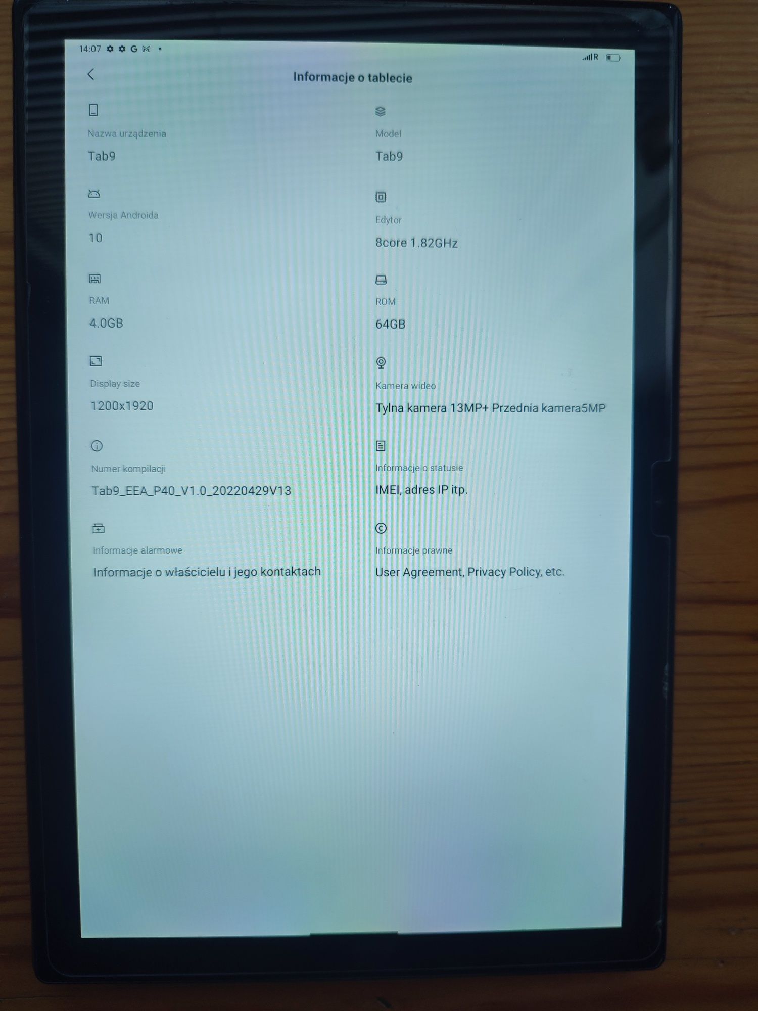 Tablet Blackview Tab 9.     10.1" IPS