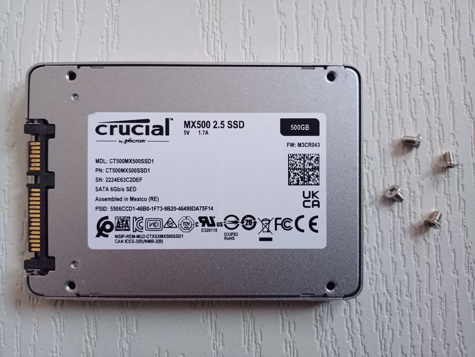 (500GB, S.M.A.R.T. 97%) SATA SSD Crucial MX500