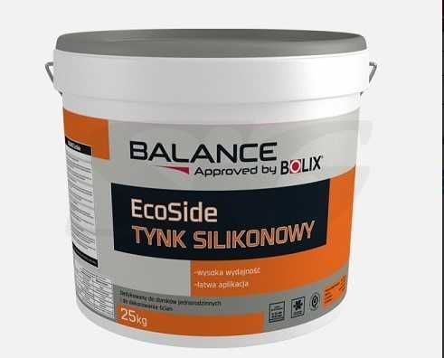 Tynk elewacyjny silikonowy bazowy BOLIX BALANCE ECOSIDE 1,5 mm 25 kg