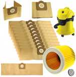 Filtr Worki 10x Do Odkurzacza Karcher Wd 3.200 Mv3 Wd3 Premium Wd3200