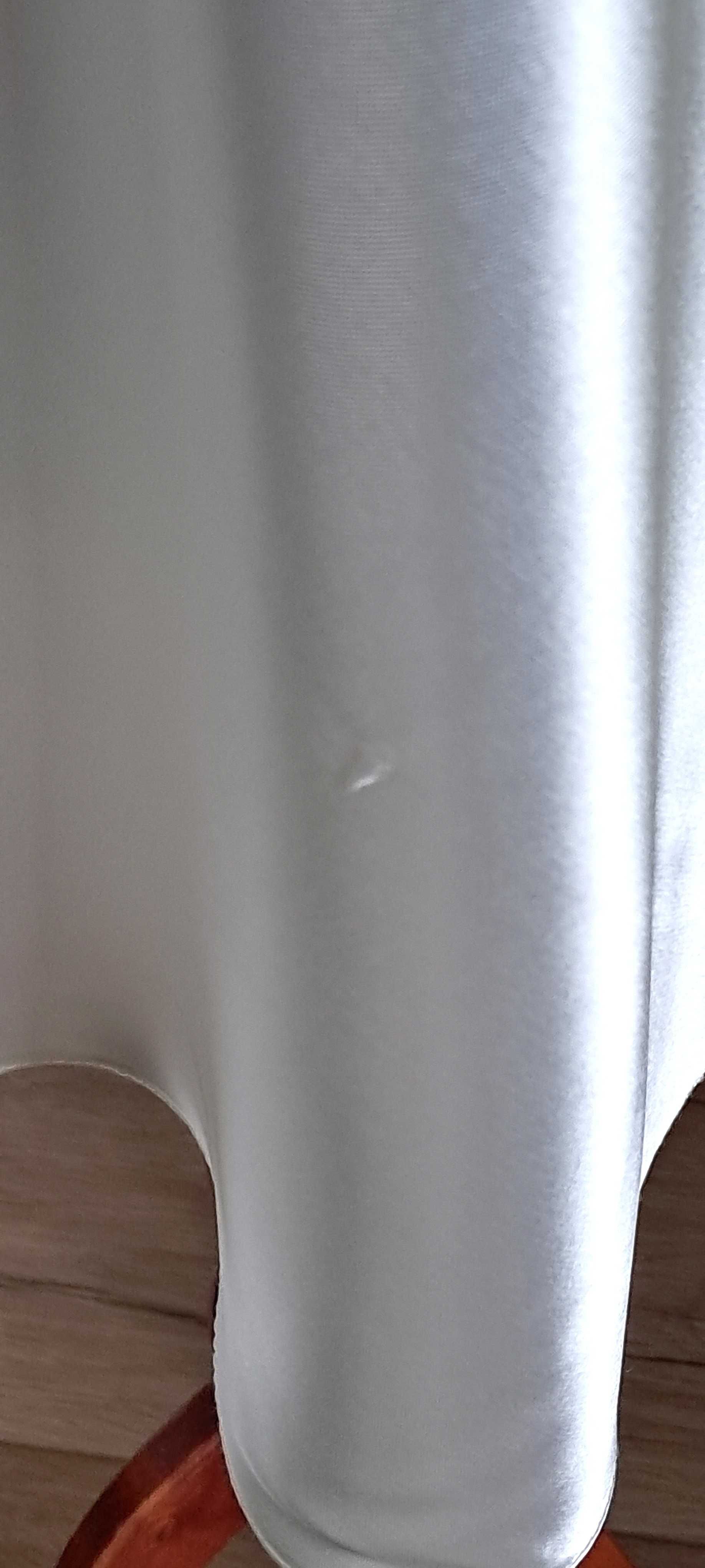 Biała atłasowa koszulka nocna M/S