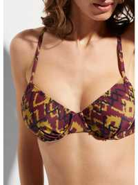 B.P.C biustonosz bikini z fiszbinami we wzory r.75D