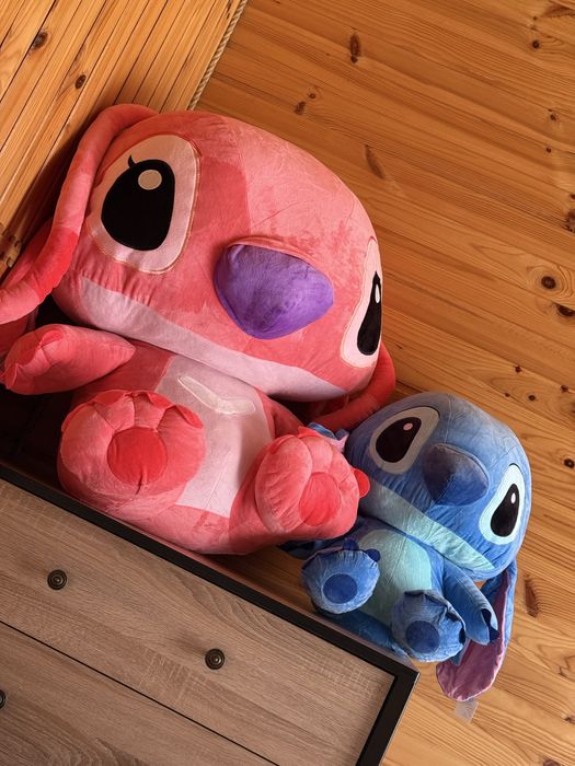 Стич мягкая игрушка гигант новый розовый