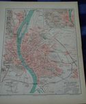 Budapeszt   duży, oryginalny XIX w. plan miasta