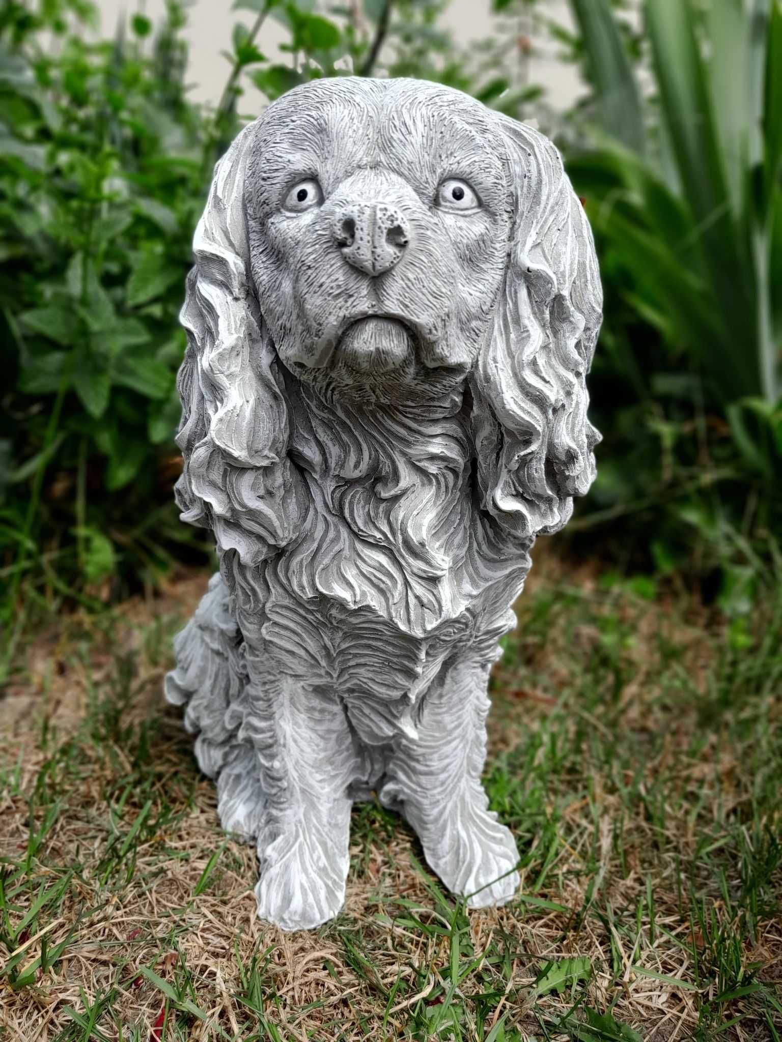 Ozdoba betonowa Pies Ogród Cocker Spaniel Figurka z betonu hand made