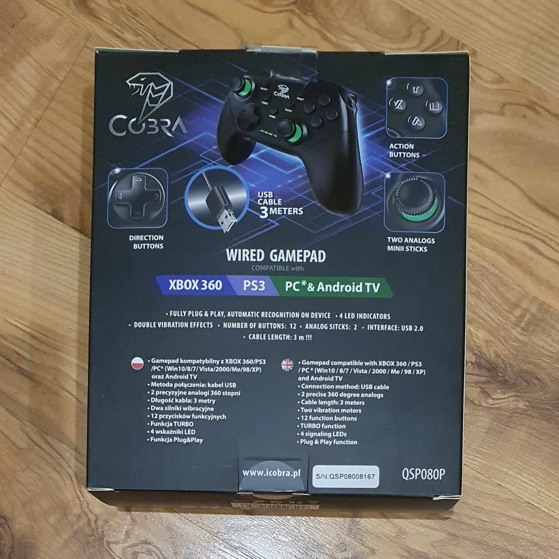 Gamepad przewodowy Cobra