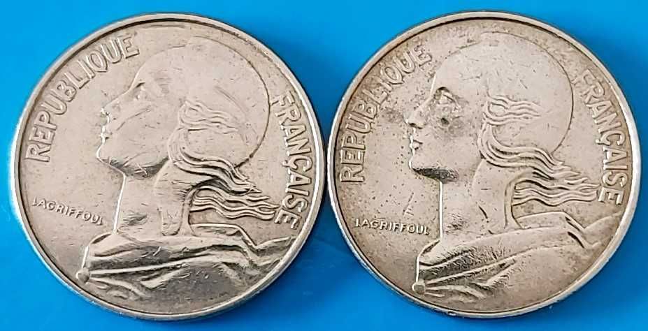 Lote 2 moedas 10 Cêntimos 1981, França