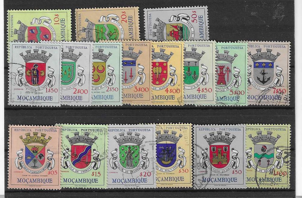 Série de Moçambique Escudos de Armas Cidades e Vilas 1961