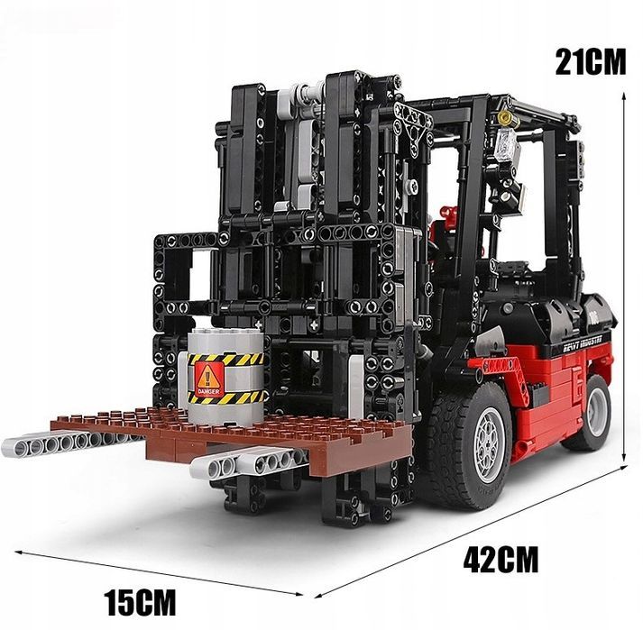 Klocki 1904 el. Wózek widłowy technic konstrukcja Mould King 13106S