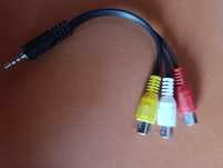 Cabo jack para vídeo composto e audio