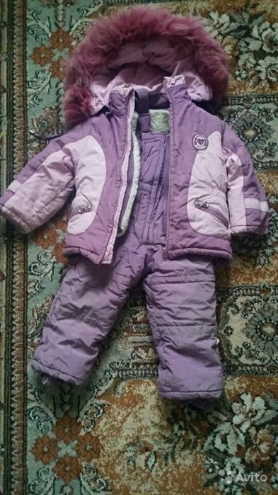 зимний комбинезон на 1-3 года.