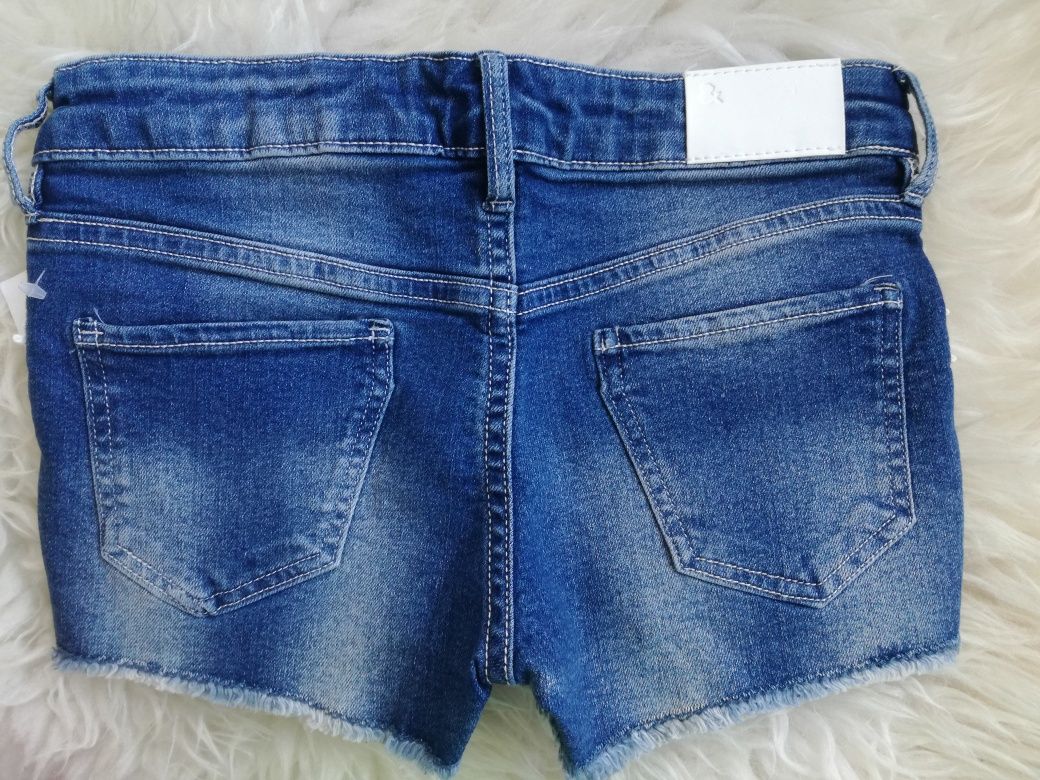 Spodenki krótkie jeansowe h&m 122