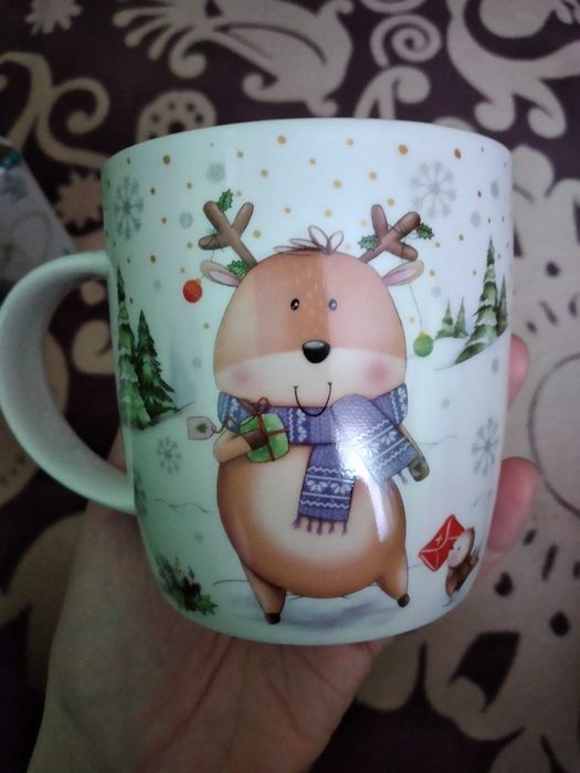 Kubek porcelanowy renifer