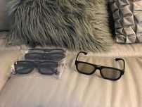 Okulary pasywne 3D nowe 4 sztuki