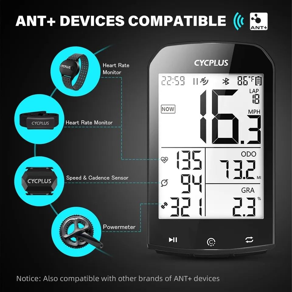 Licznik rowerowy CYCPLUS M1 Z1 GPS + ramię komputer bezprzewodowy