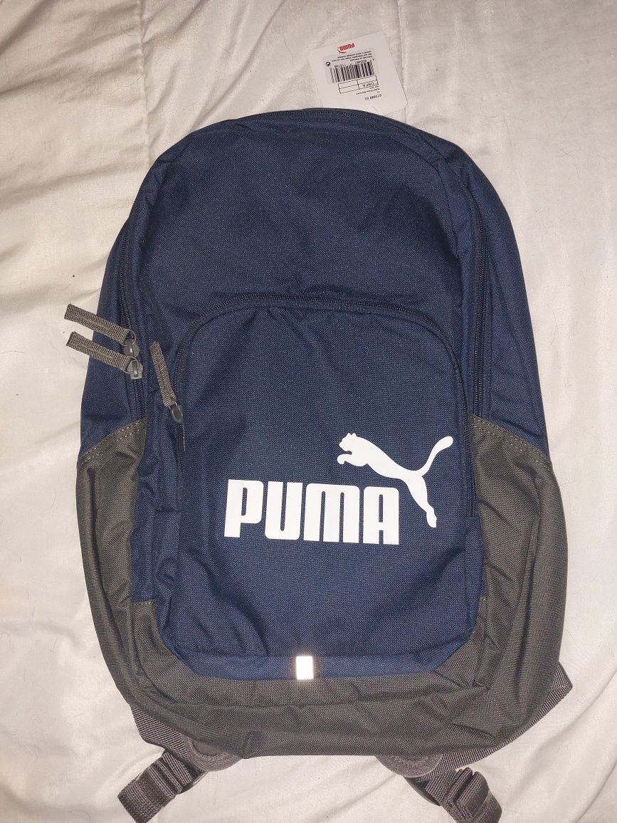 NOVA Genuína com Etiqueta – Mochila 21 litros PUMA Azul / Cinza