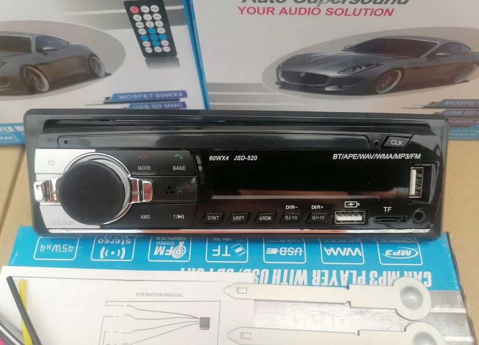 Автомагнитола bluetooth стандартный размер универсальная usb microsd